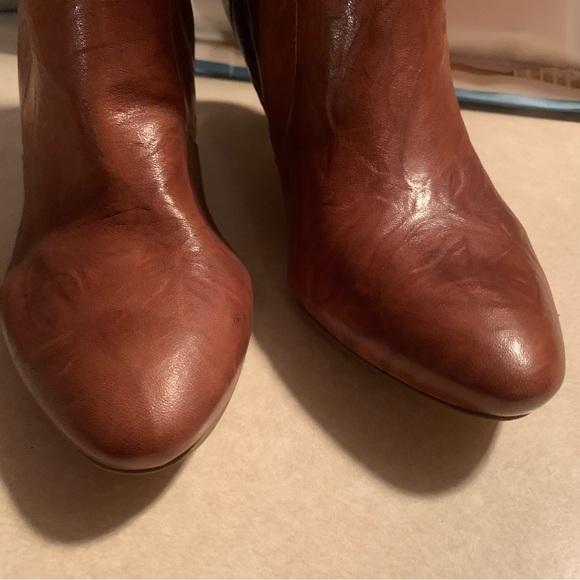 Jessica Simpson Brown Leather Slouch Boots - Picture 6 of 9